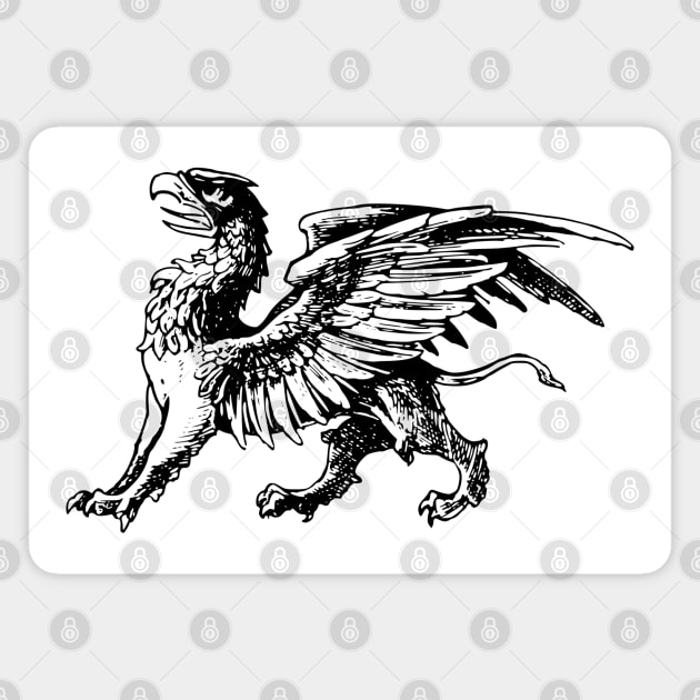 Medieval Gryphon Magnet by Vintage Boutique